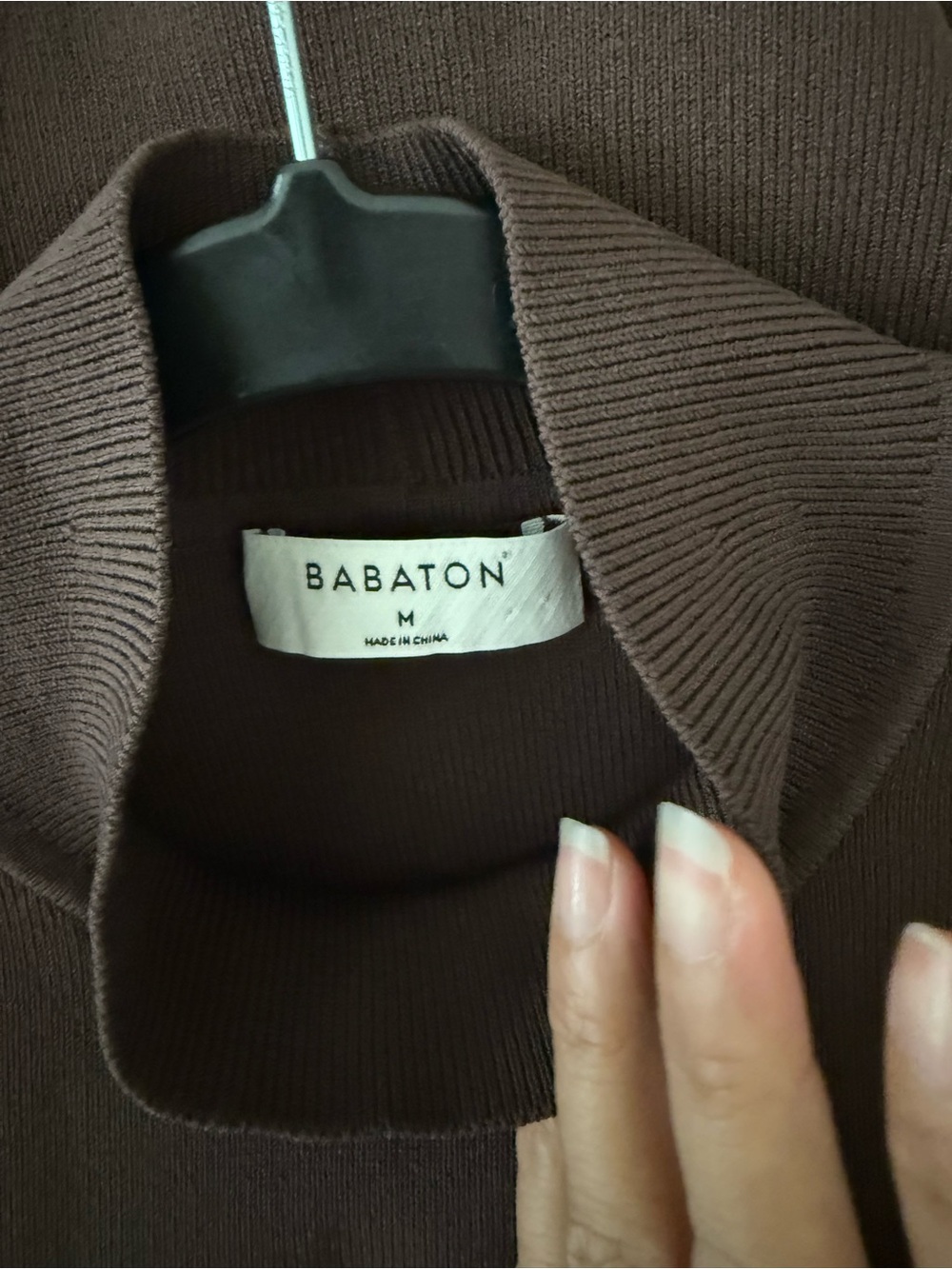 Aritzia Sleeveless Mock Neck Maxi Dress in Chocolate Brown - Picture 2 of 2